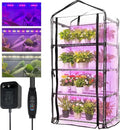 indoor greenhouse with grow lights, 4-tier mini greenhouse, main product view
