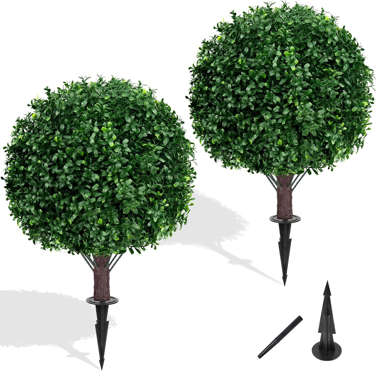 yangrass 23" artificial boxwood topiary shrubs set of, main product view