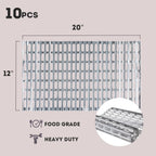 Disposable Aluminum Grill Liners & Grill Toppers | Heavy-Duty, Tear & Heat Resistant BBQ Foil Sheets | Perfect for Public Park Grills, Outdoor BBQ, Camping & Tailgating | 12 x 20 Size, 10-Pack
