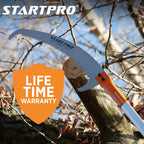 StartPro 18ft Tree Pruning Saw, Telescopic, Manual, Lightweight, Extendable Pole Saw with Sharp Carbon-Enriched Blade for Efficient Tree Maintenance and High-Reach Branch Cutting.