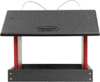 Poly Hanging Hopper Bird Feeder, Large Bird Feeder for Outside, Outdoors - Amish American Made (Hanging, Black & Red)