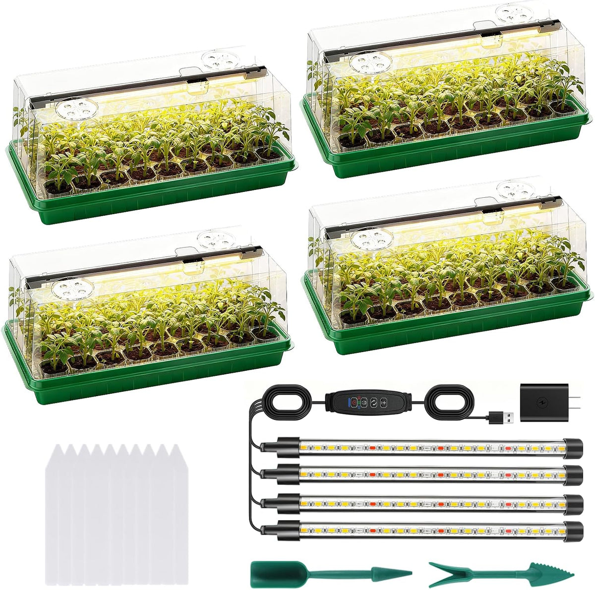 seed starter tray with grow light, seed starter, main product view
