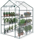 sweetcrispy 56"x56"x77" outdoor greenhouse, with 2 tier 8, main product view