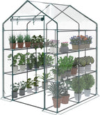 sweetcrispy 56"x56"x77" outdoor greenhouse, with 2 tier 8, main product view
