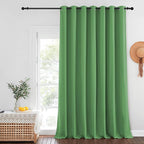 NICETOWN Froest Green Blackout Curtains for Bedroom/Living Room 132 Inch Length - Thermal Insulated Room Darkening Grommet Top Window Curtains (100 by 132 - Inch, 1 Panel)