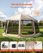 vevor pop up screen house tent, 15 x shown in use