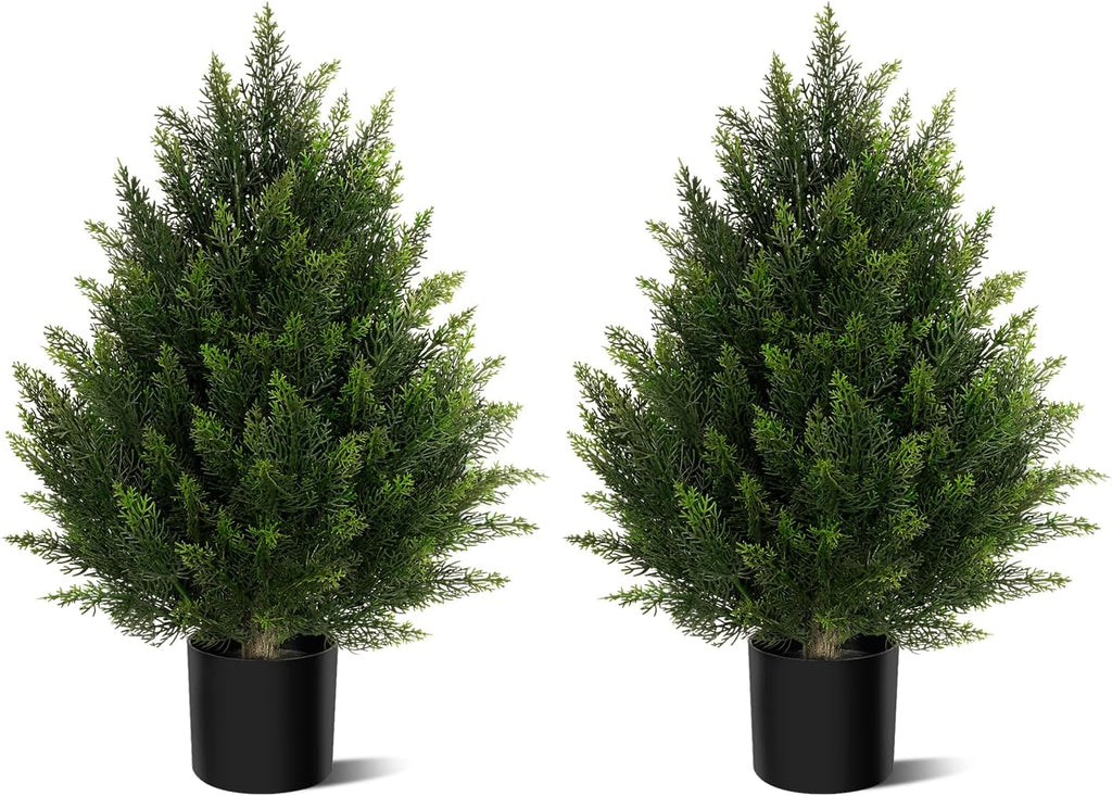 vitalismo 2ft uv-resistant artificial cedar trees for front, main product view
