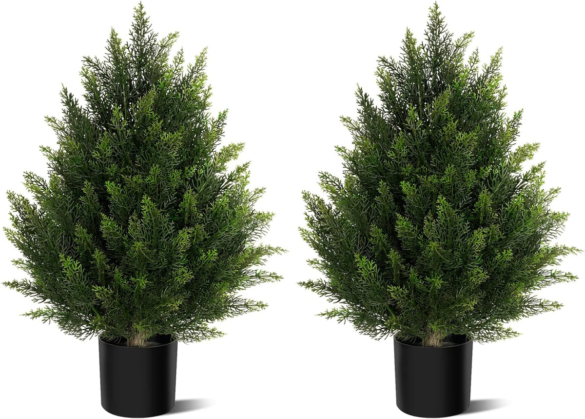 vitalismo 2ft uv-resistant artificial cedar trees for front, main product view