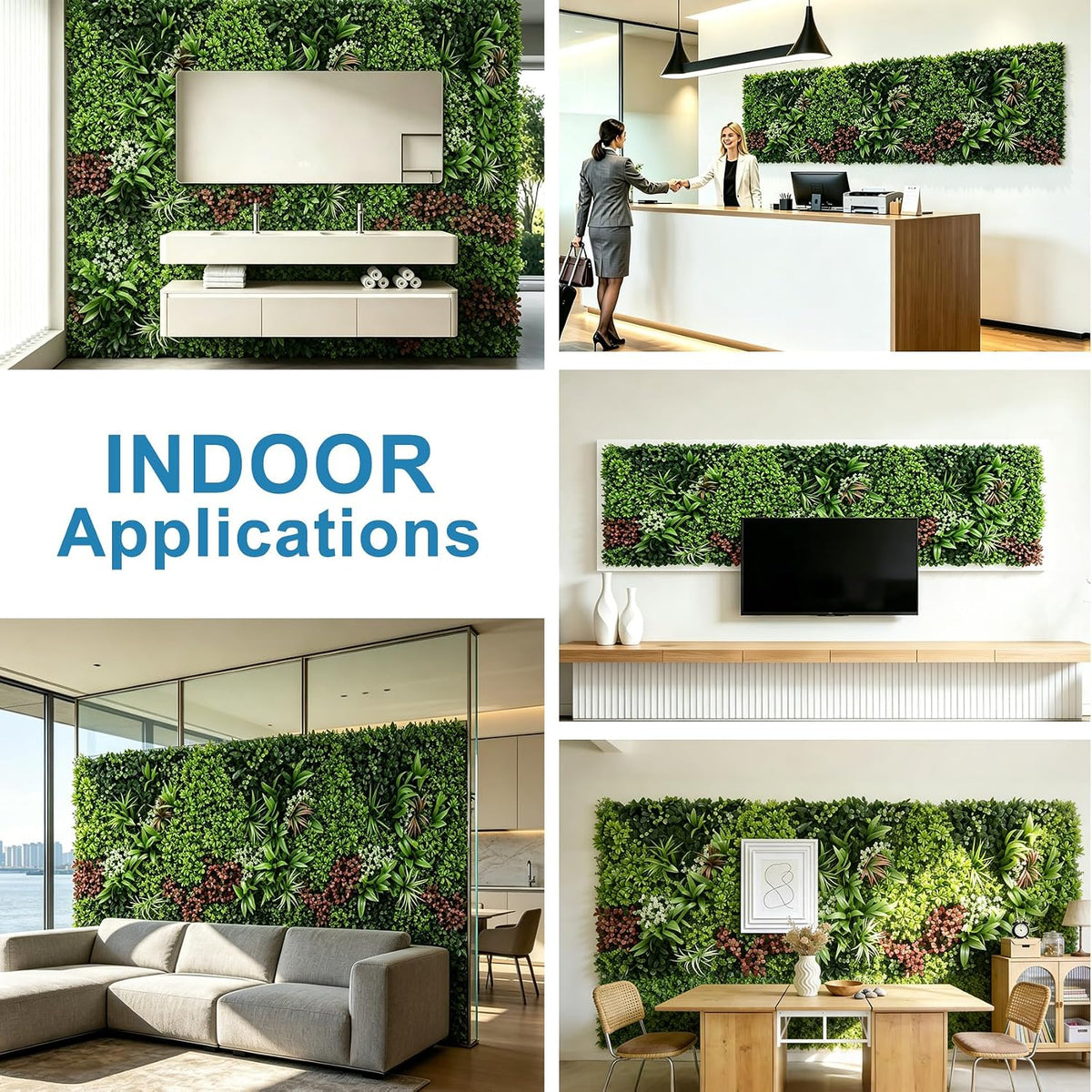 artificial ivy privacy fence 40"×120" grass wall faux on a desk or shelf