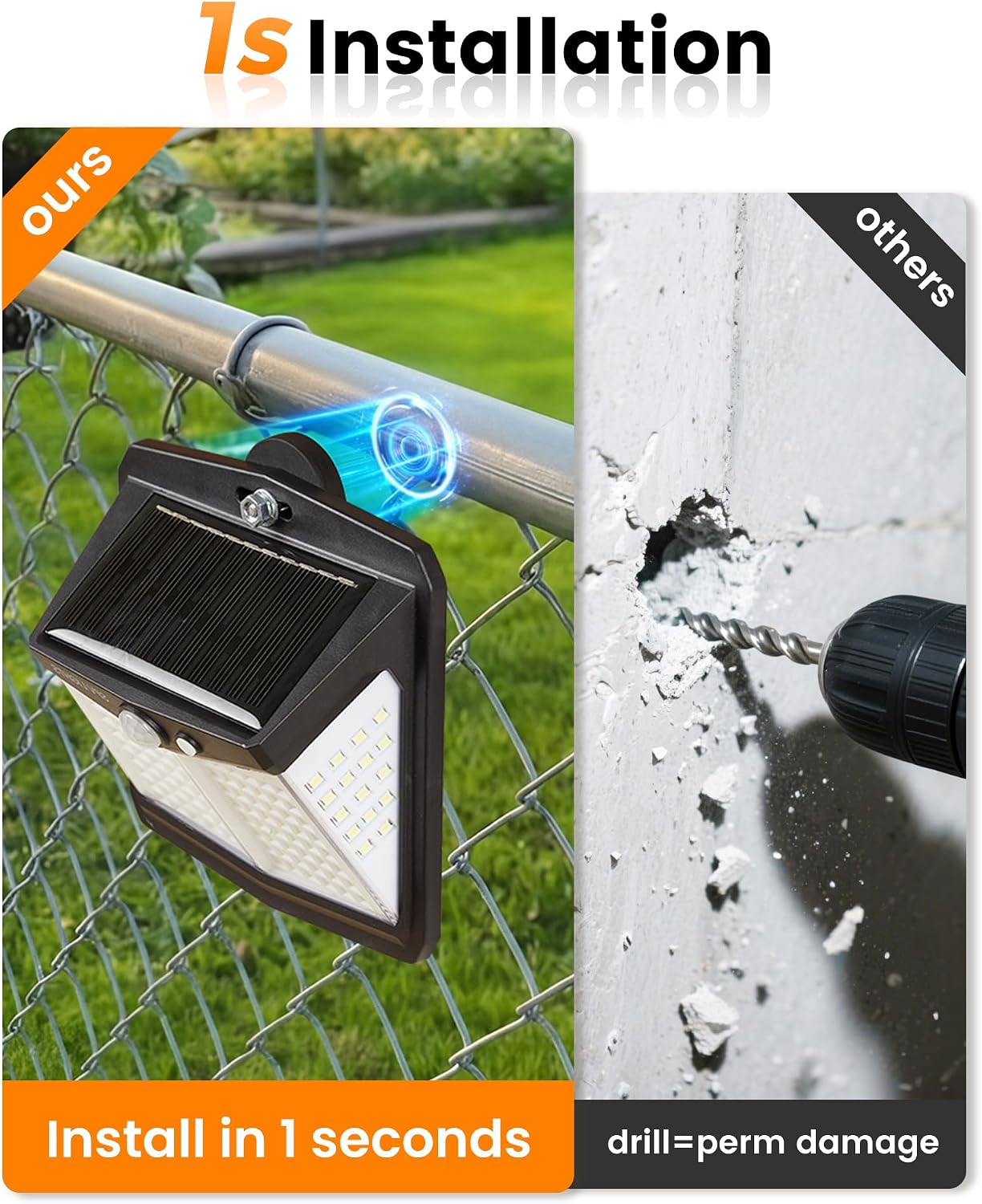 128LED Magnetic Solar Lights Outdoor, No Drill Solar Motion Sensor Lights with Strong Magnets, IP65 Waterproof Outdoor Step Lights for Metal Fence, Chain Link, RV, Camper, Porch, Deck, Garage(2Pack）