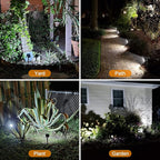 LANSOW Solar Spot Lights Outdoor, [8 Pack/76 LED] 2-in-1 Solar Landscape Spotlights, 3 Modes IP65 Waterproof Dusk to Dawn Solar Powered Flood Wall Lights for Outside Yard Garden Pathway(Cool White)