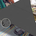 LOVE STORY Right Triangle 9'x12'x15' Waterproof Sun Shade Sail Canopy UV Block for Outdoor Patio Backyard Carport,Dark Grey(We Make Custom Size)