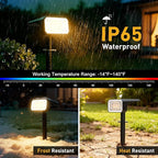 Solar Spot Lights Outdoor Waterproof IP65, [12 Pack/100 LED/4 Modes] Solar Landscape Spotlights, Auto On/Off High Lumens Spot Lights for Outside Yard Garden Pathway(Warm White)