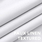 H.VERSAILTEX Primitive Linen Curtains 100% Blackout Curtain Drapes Burlap Curtains with White Thermal Insulated Liner, Grommet Top Drapes Living Room/Bedroom (2 Panels, 42 x 54 Inch, Bright White)