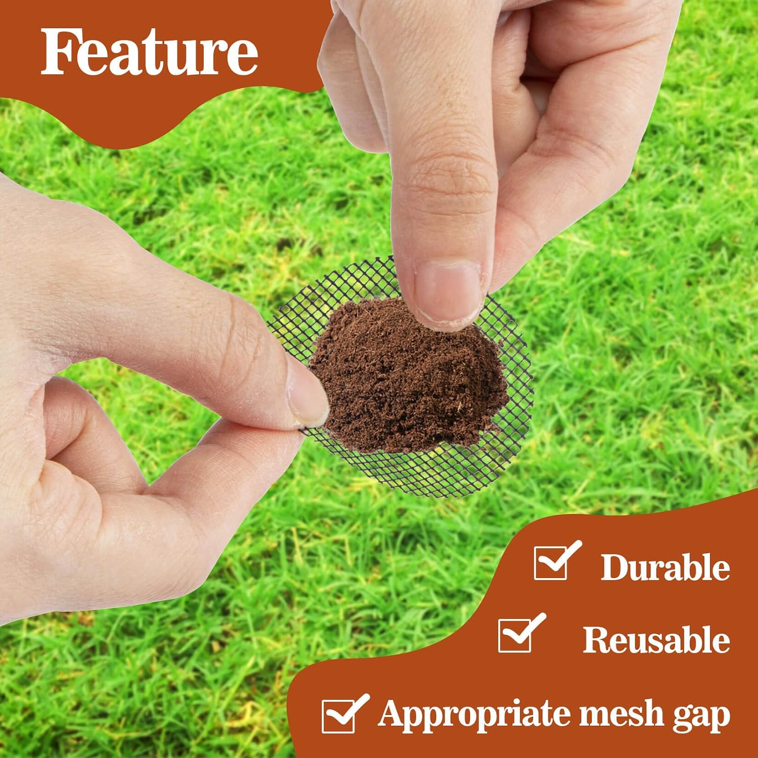 100 Plant Pots Hole Mesh Pad - MAQIHAN Drainage Mesh for Flower Pot, 2 Inch | Round Plant Mesh, Substrate Barrier, Mesh Grid Mat for Bonsai, Gardening Essentials, Prevent Soil Leaking Plant Accessories