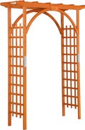 Yaheetech 85in Wooden Garden Trellis Horticulture Garden Arch Arbor for Climbing Planting Plant Stand in Garden Yard Outdoor, Brown