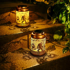 Fathers day Gifts Dad Bigfoot Solar Lanterns Outdoor Waterproof,Hanging Solar Lights Big Foot Sasquatch Gifts for Men Metal Lantern Decorative LED Light for Yard, Patio, Lawn,Porch,Easter Garden Decor