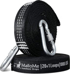 MalloMe Hammock Straps for Trees - Swing Straps - Multi-Purpose Hanging Kit, Heavy Duty Adjustable Tree Strap for Hammocks, Swings & Outdoor Use, Safe for Branch or Between 2 Trees