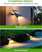 Solar Spot Lights Outdoor, Solar Lights Outdoor Waterproof IP65, 3 Brightness Modes Dusk to Dawn Landscape Spotlights for Yard Garden Pathway Tree Decoration, Warm White, 4 Pack