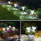 Mancra Solar Pathway Lights Outdoor, 8 Pack Mushroom Solar Lights Outdoor Waterproof Dusk to Dawn Solar Garden Lights for Yard Walkway Garden Decor, Cool White