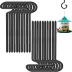 shikaman Screw in Hooks for Bird Feeder Hanger, Outdoor String Lights Hooks (30, 9 Inch)