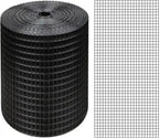 Black Hardware Cloth 4'' x 10' PVC Steel Vinyl Coated 1/4inch Galvanized Wire Mesh Roll (23GA) Chicken Wire Fence Roll, for coop Fences,Screen mesh, Rabbit/Snake Fences, Poultry enclosures, etc.