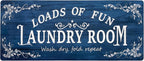 Lansny 20''x48'' Laundry Room Rug Non Slip Waterproof Laundry Mat | Navy Blue;Laundry Room Runner Rug;Farmhouse Laundry rug for Bathroom Washroom Mudroom Floor Decor;4ft Runner Rug Non Skid