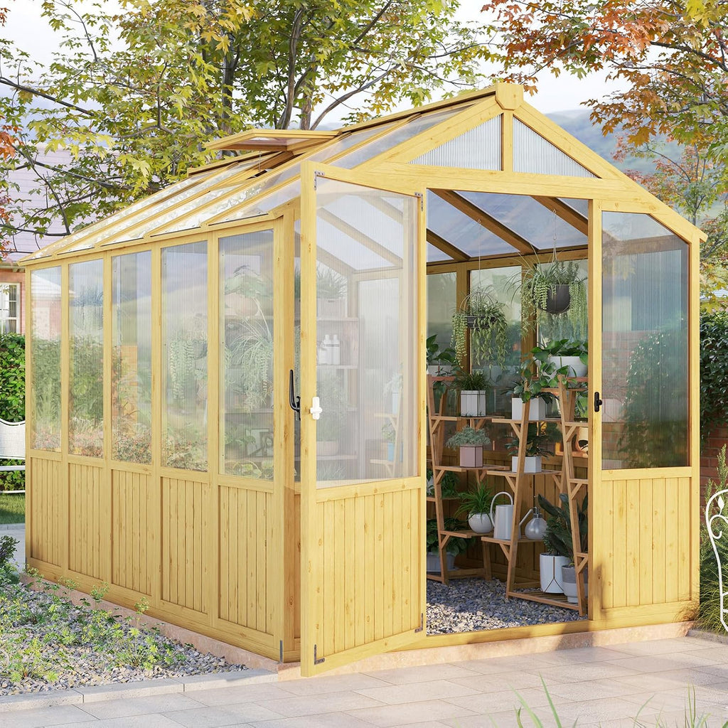 jocisland 6 x 8-ft wooden greenhouse, main product view