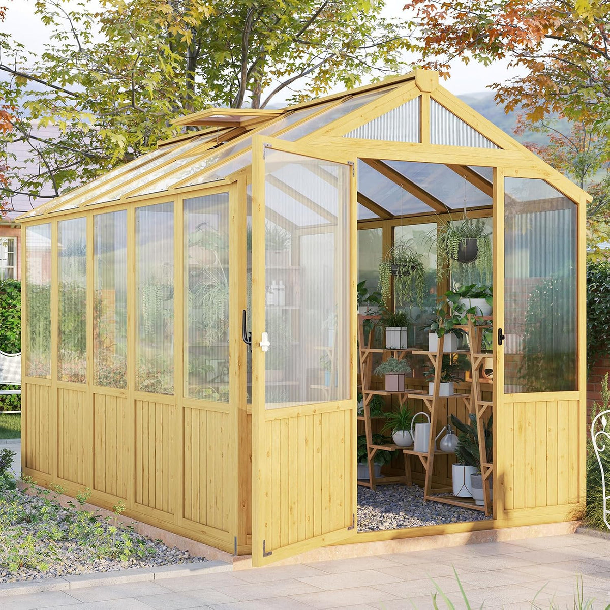 jocisland 6 x 8-ft wooden greenhouse, main product view