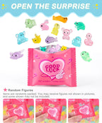 FEXIA 100PCS Mini Resin Animal Mystery Blind Bags for Fairy Garden Luminous | Individually Wrapped Blind Bags, Premium & Safe Resin Figurines, Mini Collectible Animals for Classroom Prizes & DIY Crafts