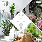 ZOUTOG Trellis for Climbing Plants Indoor 4 Pack 30 Inch,Rustproof Metal Garden Trellis for Potted Plants,Sturdy Houseplant Support Indoor Outdoor for Ivy Pothos Monstera Hoya Flower Vine(Black Round)