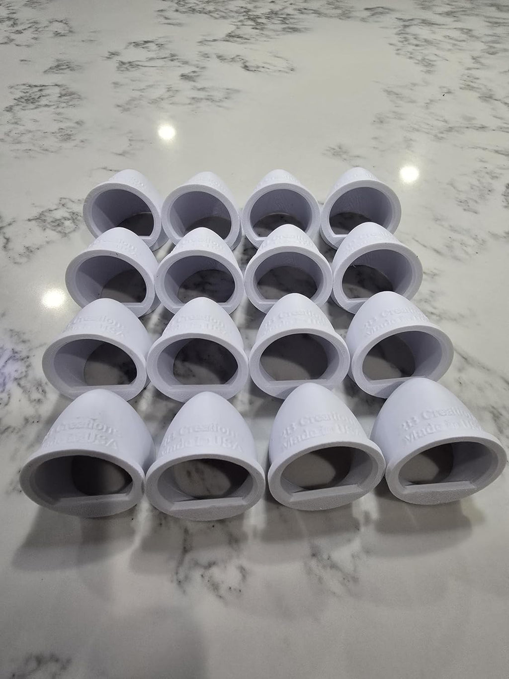 The Original Quail Feed Saver Port 1.5inch No Waste DIY Feed Ports for Coturnix Quail 3D Printed Made in USA 16ct White Color