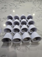 The Original Quail Feed Saver Port 1.5inch No Waste DIY Feed Ports for Coturnix Quail 3D Printed Made in USA 16ct White Color