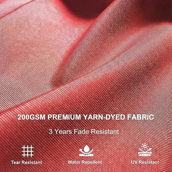 Pergola Shade Cover Replacement Canopy Top Compatible with 10 X 10 ft 6-Bar Pergola Frames - Red (Canopy Size 116" W x 95" L, Canopy Top Only)