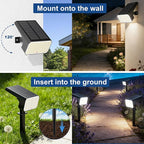 LANSOW Solar Spot Lights Outdoor Waterproof IP67, (8 Pack/90 LED/4 Modes) Solar Landscape Spotlights, 2-in-1 Solar Powered Flood Lights for Yard Garden Pathway Outside Tree, Auto ON/Off(Cool White)