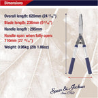 Spear & Jackson Razorsharp Notched Hedge Shears, Professional Garden Tool for Precision Trimming and Shaping, Quality Carbon Steel Blades