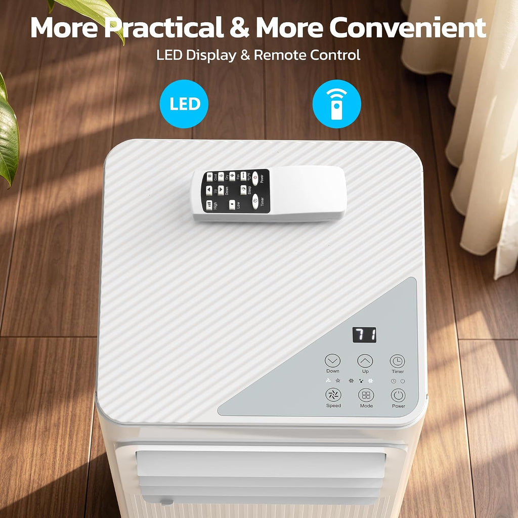 10,000btu energy saving portable air conditioners for rooms, close-up detail