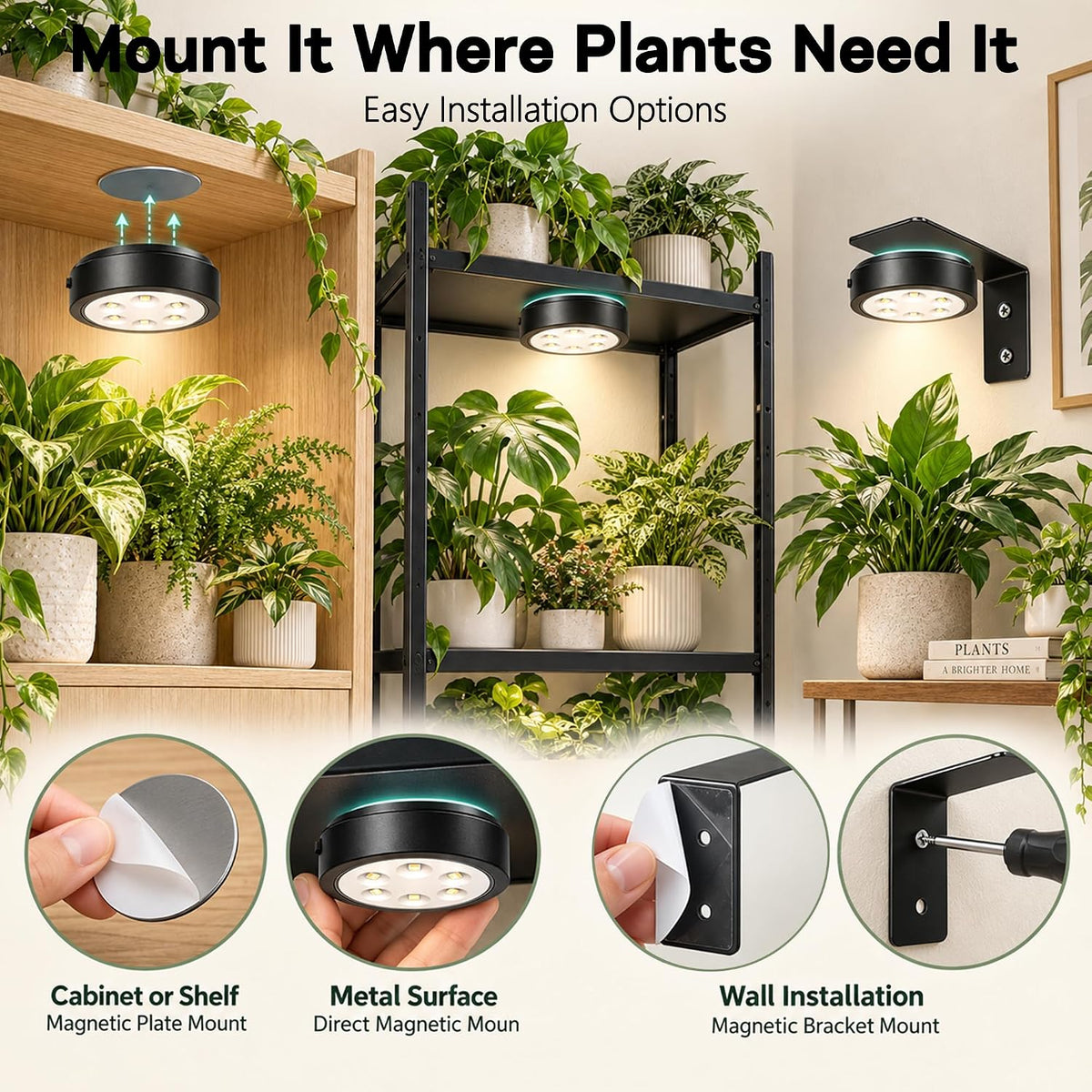 rechargeable grow lights for indoor plants, cordless plant, view 9