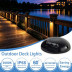 3w outdoor deck lights, 3000k led landscape step, close-up detail