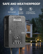 DEWENWILS 300W Low Voltage Landscape Transformer, Photocell Sensor & Timer, 120V AC to 12/14V AC, Landscape Lighting Transformer Outdoor, Weatherproof for Spotlights, Garden Lights