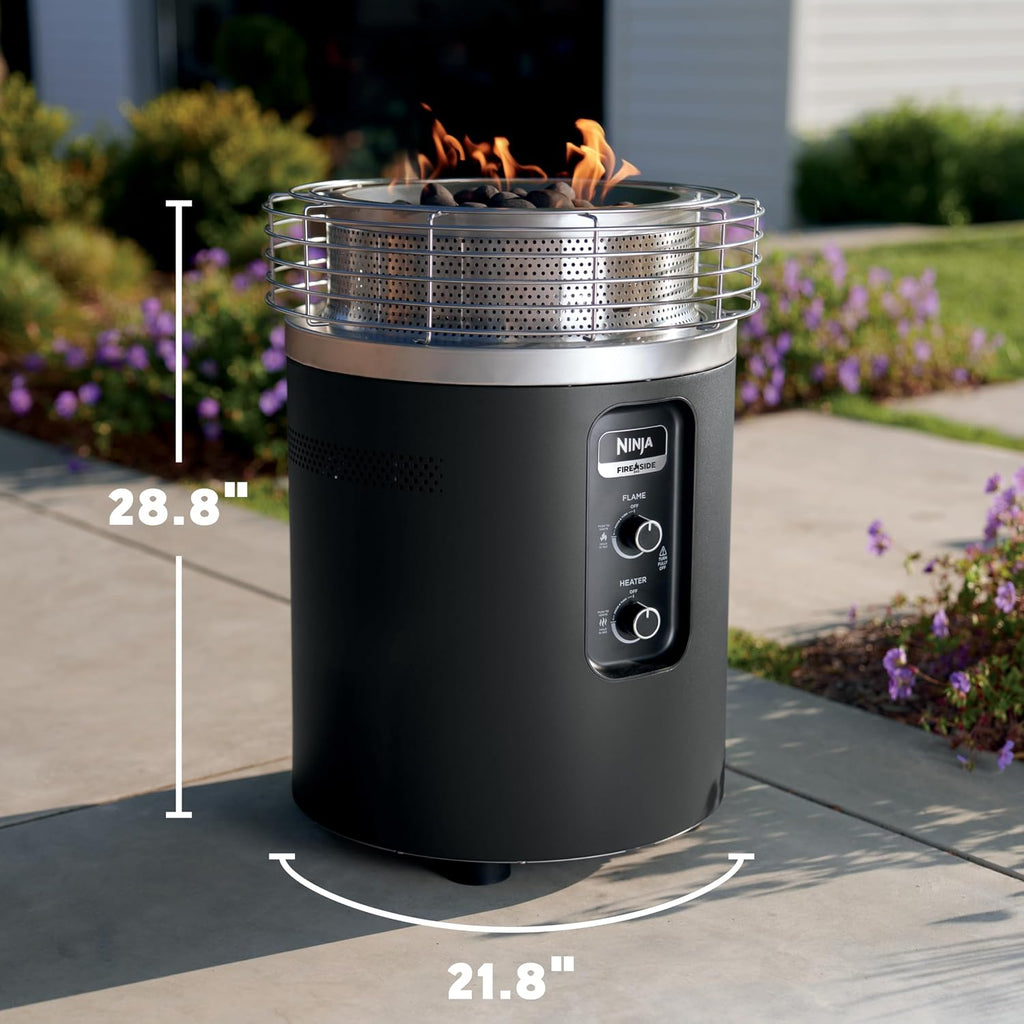 ninja fireside360 fire pit & heater, 80,000 btu, view 9
