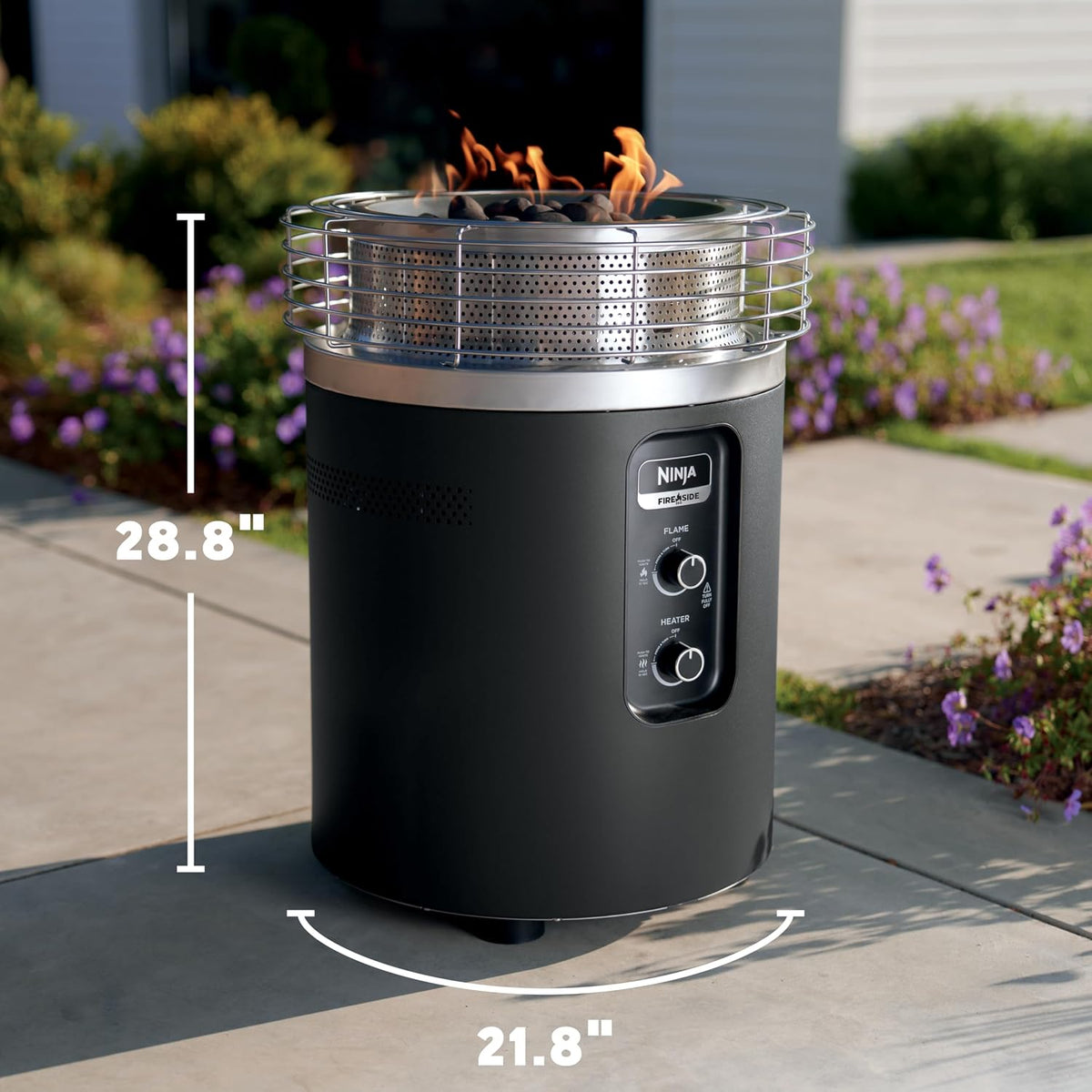 ninja fireside360 fire pit & heater, 80,000 btu, view 9