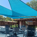 LOVE STORY Custom Size 7'x14'x15.7' Turquoise Blue Sun Shade Sail Right Triangle Sunhsade Fabric Awning Canopy for Patio Backyard Carport Pergola (Customized)