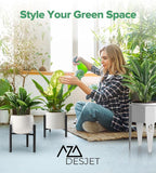Plant Stand Indoor Adjustable, Metal Modern Indoor Plant Stand, Heavy Duty Plant Stands Outdoor Corner, Stable Plant Holder, Fits 8 to 12 Inches Pots, Black, 1 Pack, Pot & Plant Not Included