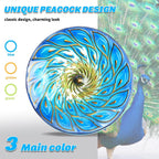 Hanging Glass Bird Bath Peacock Outdoor Birdfeeder Garden Yard Decor | 11-inch Hanging glass bird bath for outdoor bird drinking and bathing creating a beautiful backyard wildlife habitat