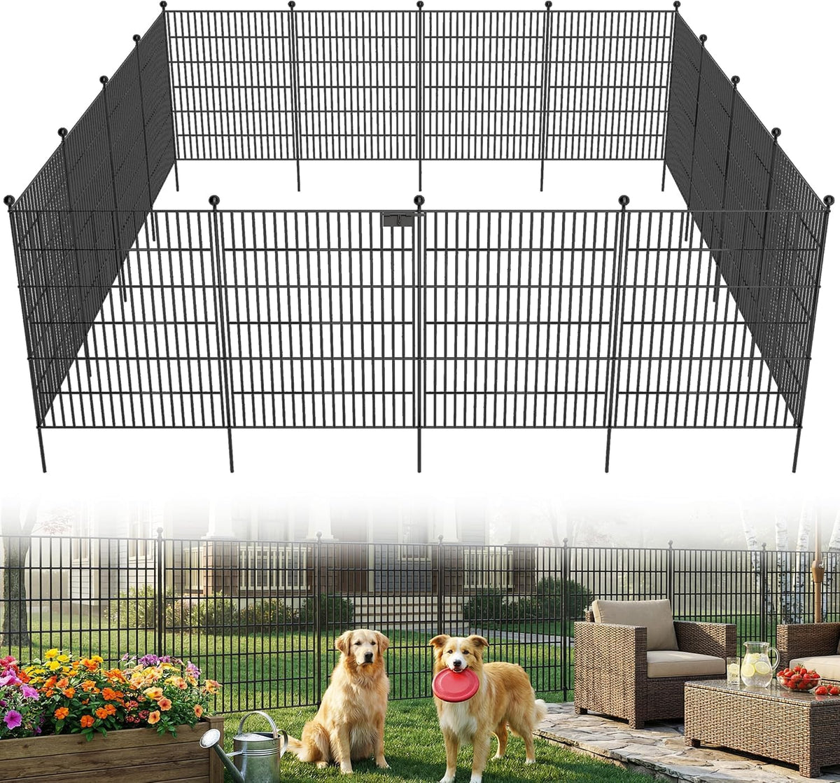 10 panel no dig decorative garden with gate, main product view