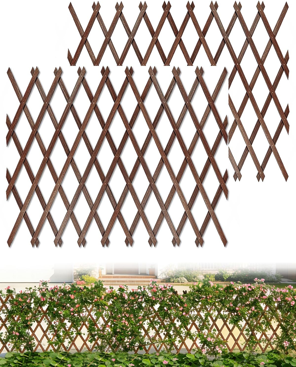 expandable wooden lattice fence panel, 3.2 x 6.1, main product view