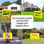 24x16 inch waterproof corrugated plastic yard signs with showing dimensions