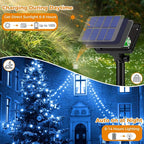 4 Pack Solar String Lights for Outside - 320LED 132FT Solar Fairy Lights Outdoor Waterproof 8 Modes, Copper Wire Solar Powered Twinkle Lights for Tree Garden Christmas Wedding Party Decor, Blue