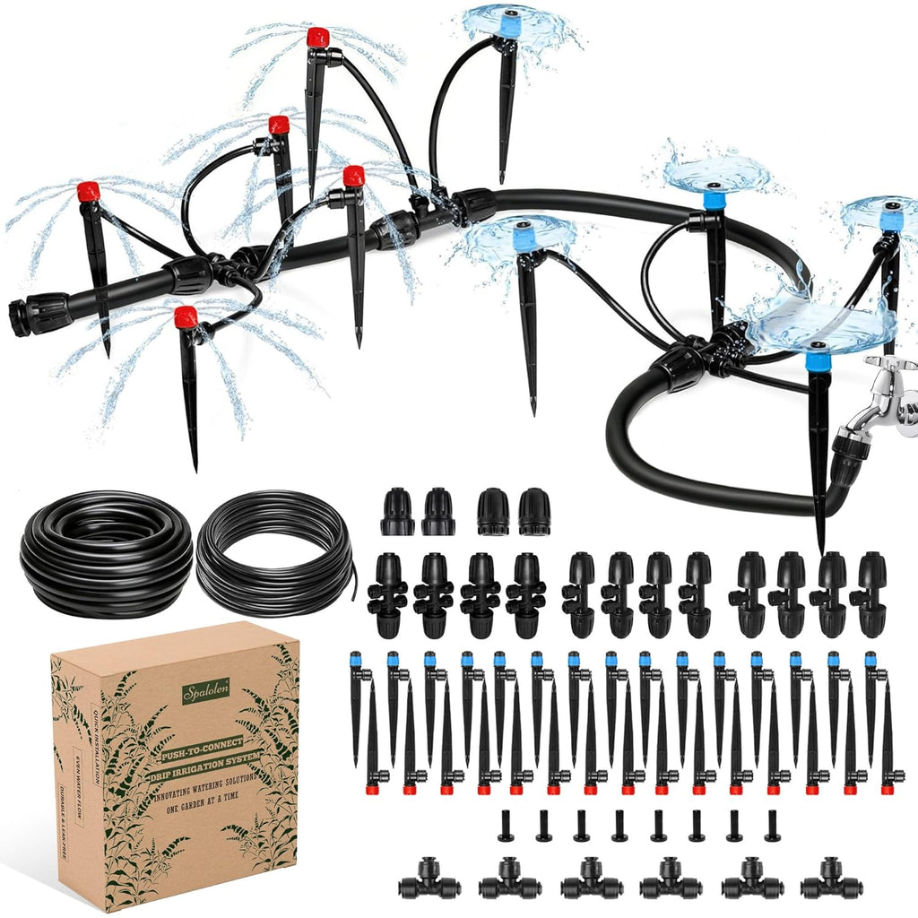 push-to-connect drip irrigation system kit, complete premium garden, main product view